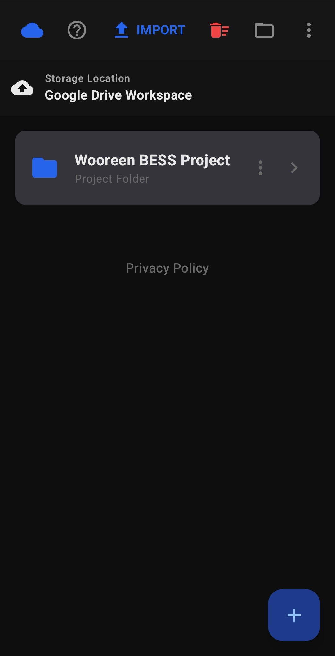 Google Drive Workspace showing Wooreen BESS Project